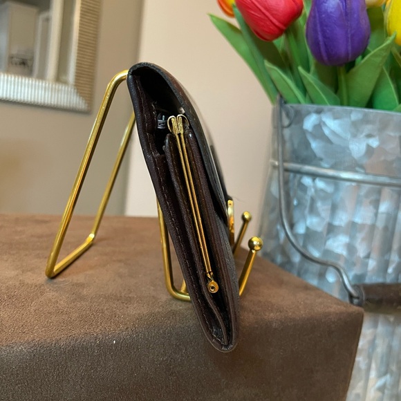 Dior Brown Leather and PVC Trotter Style Wallet/Clutch - Picture 4 of 12